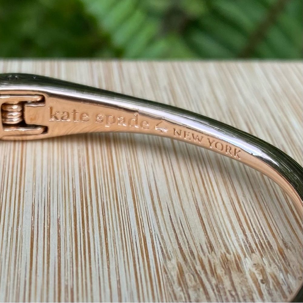 NWOT New Kate Spade Rose Gold Crystal Lady Marmalade Open Cuff Bracelet - Picture 8 of 9